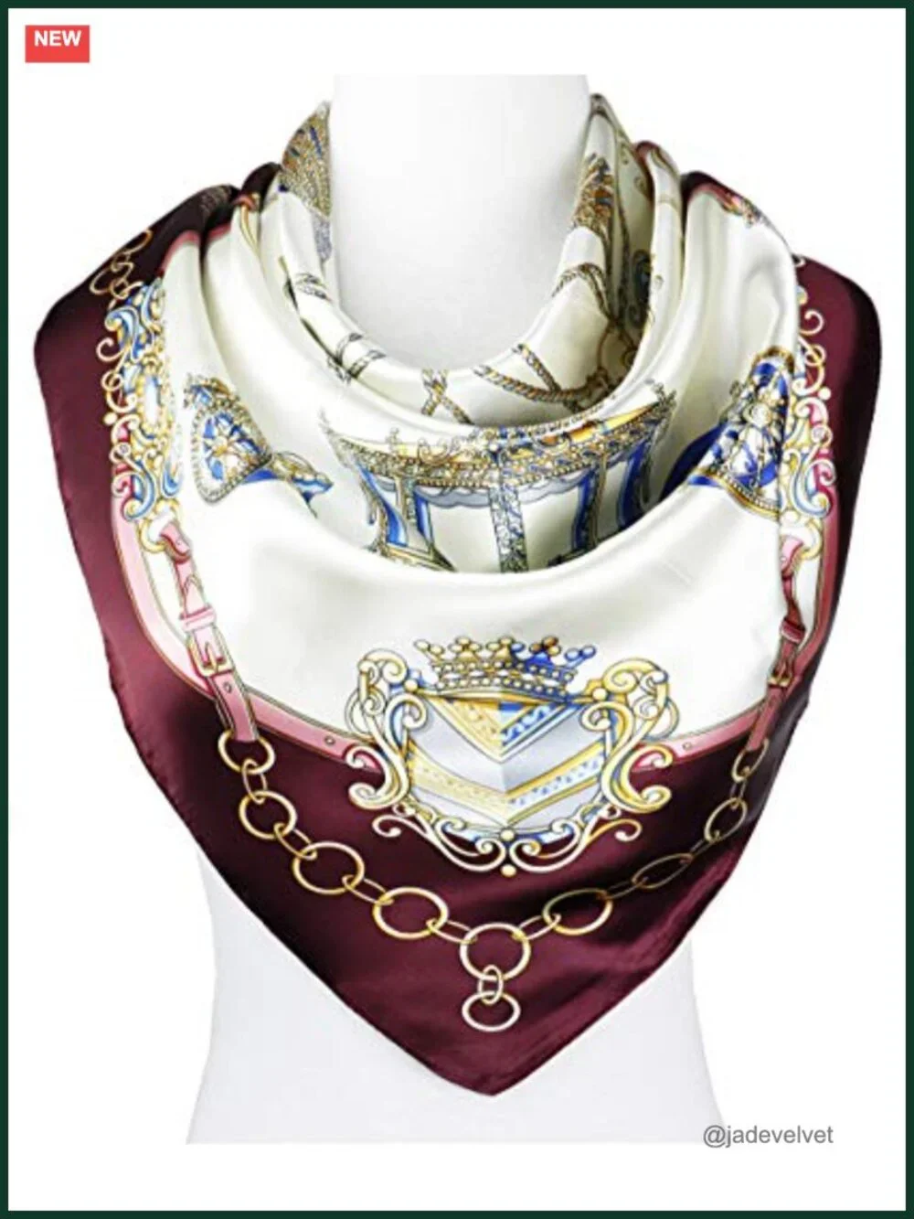 Satin Head Scarf for Women Silk Like Hair Wrap, Square Bandana, 35 x 35 in